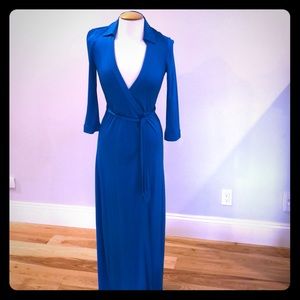 Diane Von Furstenberg Long Silk Wrap Dress